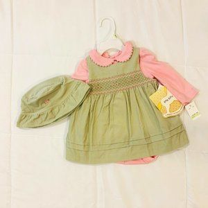 Little Bitty Floral Embroidered 3 Piece Set